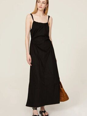 Bassike Gathered Poplin Dress